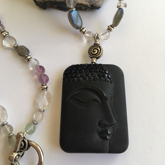 Gemstone Buddha Yoga Neck 📿 - Picture 2 of 7